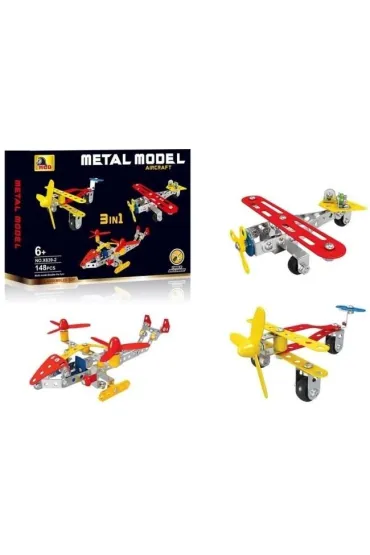 Zestaw konstruktor metal 3w1 Aircraft