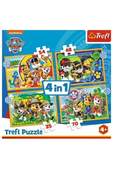 Puzzle 4w1 Wakacyjny Psi Patroll Trefl