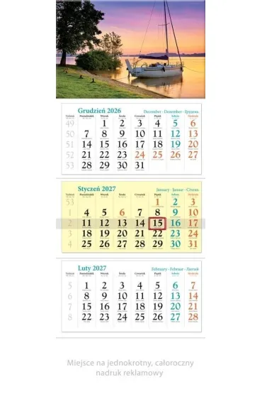 Lucrum Kalendarz 2027 tr�jdzielny Mazury