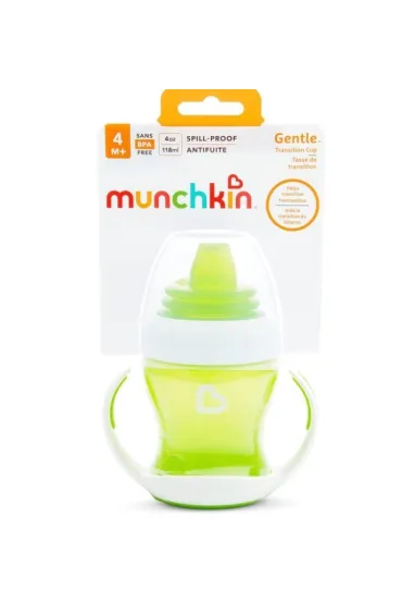 Kubek z mi�kkim ustnikiem i uchwytami Munchkin 118ml zielony