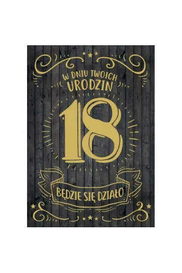 Kukartka Karnet B6 Urodziny 18 PR-102