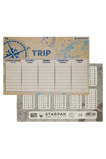 Starpak Plan lekcji z tabliczk� mno�enia Trip 25 szt.