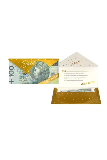 Kukartka Koperta podarunkowa KOP-034 Urodziny  banknot, kr�l