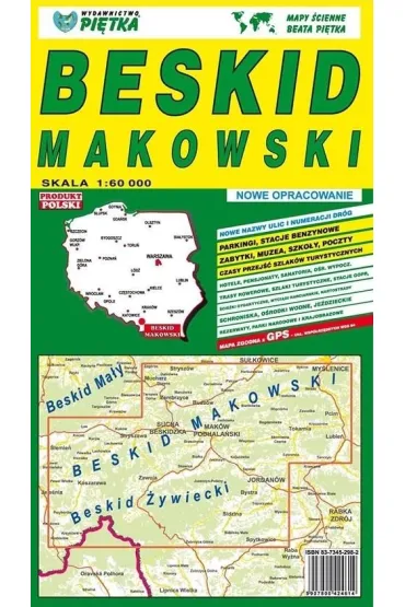Beskid Makowski. Mapa turystyczna w skali 1:60 000
