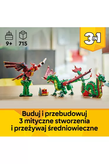 LEGO Creator 3 w 1 �redniowieczny smok 31161