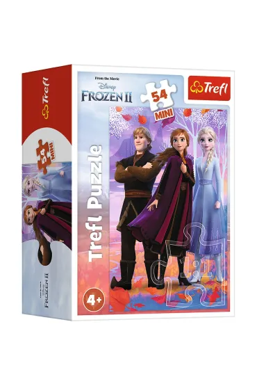 Puzzle mini 54 el. W �wiecie Anny i Elsy mix Trefl