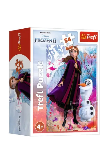 Puzzle mini 54 el. W �wiecie Anny i Elsy mix Trefl