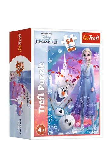 Puzzle mini 54 el. W �wiecie Anny i Elsy mix Trefl