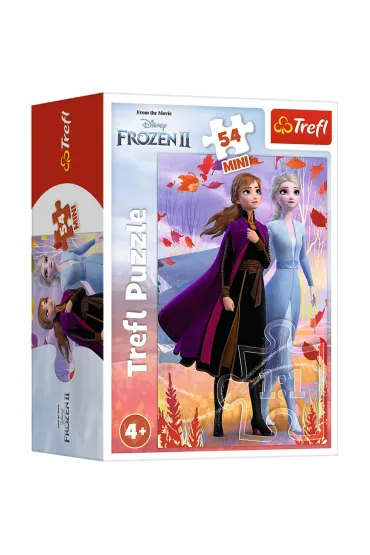 Puzzle mini 54 el. W �wiecie Anny i Elsy mix Trefl
