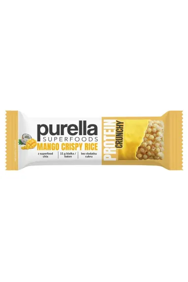 Purella Superfoods baton proteinowy mango crispy rice 45 g
