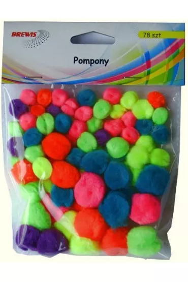Brewis Pompony neonowe 78 szt.