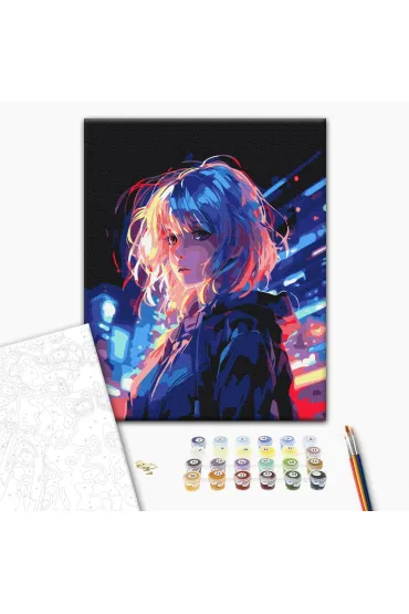 Brushme Malowanie po numerach - Cyberpunk 40x50cm