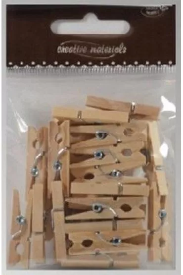 Galeria Hobby Klamerki drewniane naturalne 30 mm