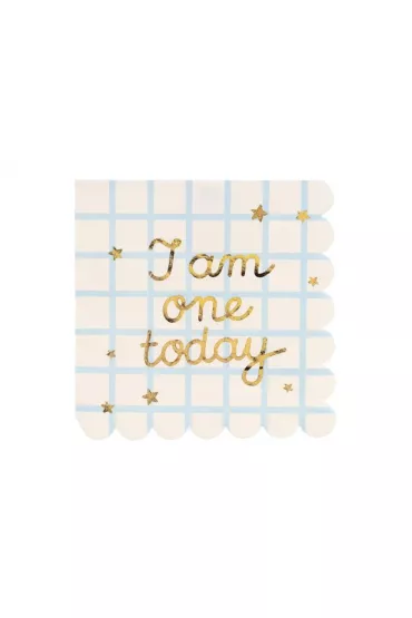 PartyDeco Serwetki papierowe I am one today 33x33cm