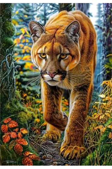 Puzzle 1500 el. Mountain Lion In The Forest Castorland