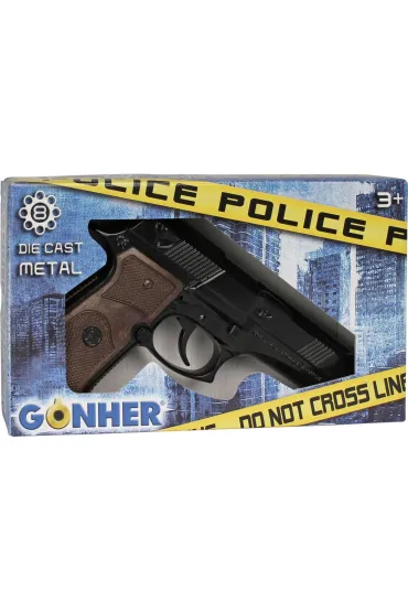 Pistolet policyjny metalowy 8 naboi Gonher