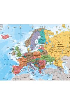 Polityczna Mapa Europy - plakat 50x40 cm