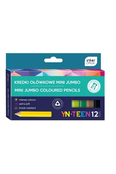 Interdruk Kredki tr�jk�tne Jumbo mini 12 kolor�w