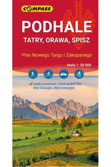 Podhale, Tatry, Orawa, Spisz mapa skala 1 : 50 000