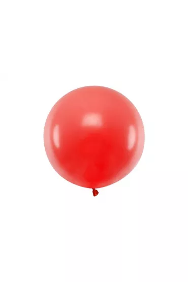 PartyDeco Balon okr�g�y pastel poppy red 60cm