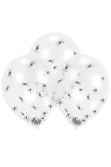 Amscan Balony lateksowe Clear Spider Filled 27,5cm