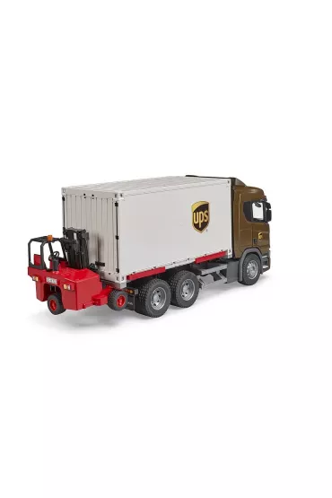 Scania Super 560R kontener UPS z w�zkiem wid�owym Bruder