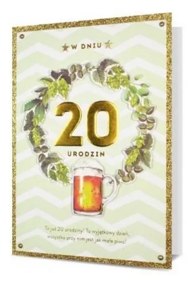 Pan Dragon Karnet B6 Urodziny 20 HM200-2293