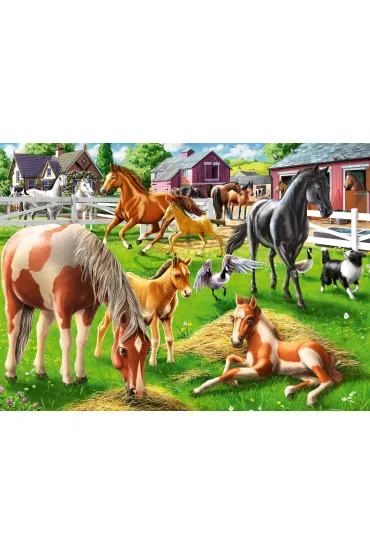 Puzzle 60 el. Szcz�liwe konie Ravensburger