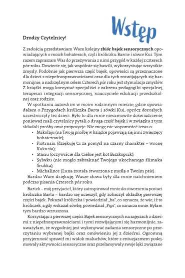 Cztery pory roku u kr�liczka Barta i s�wki Kui Bajki sensoryczne - Patrycja Bielecka-Zdyb