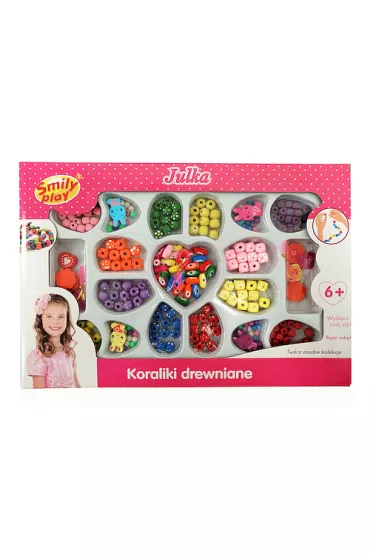Zestaw koralik�w drewnianych SP83791 AN01 Smily Play