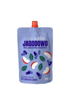 Owolovo Mus jabkowo-jagodowy Jagodowo 200 g