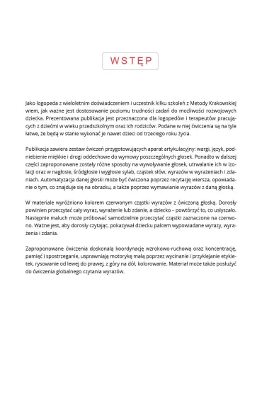 �wiczenia wprowadzaj�ce i utrwalaj�ce g�oski K, G - Magdalena Maniecka