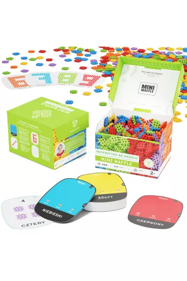 Klocki konstrukcyjne Wafle mini edu Matematyka na weso�o 444 element�w