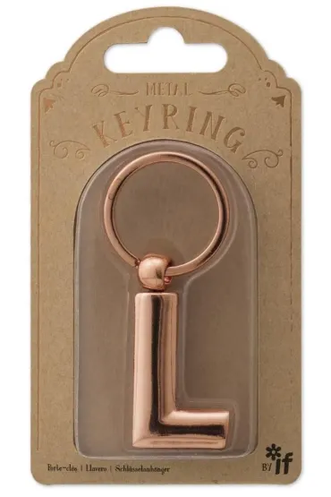 If Metalowy brelok do kluczy litera L Keyring
