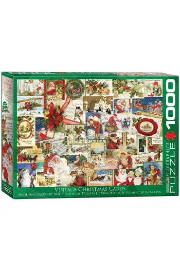 Puzzle 1000 el. Vintage Christmas Cards Eurographics
