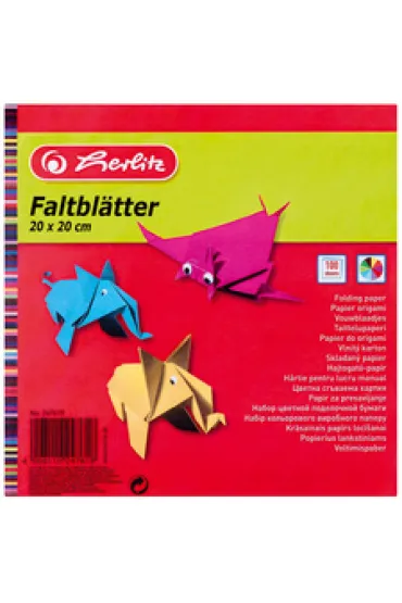 Herlitz Papier kolorowy 20x20 cm, 100 arkuszy