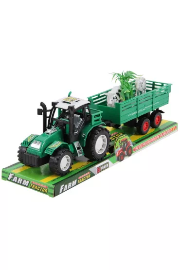 Traktor z przyczep� i zwierz�tami Trifox