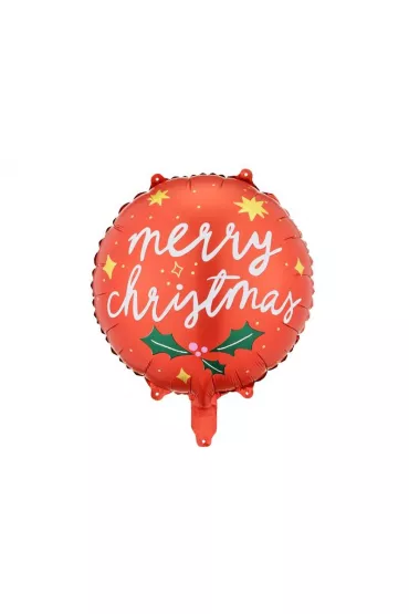 PartyDeco Balon foliowy Merry Christmas mix 45 cm