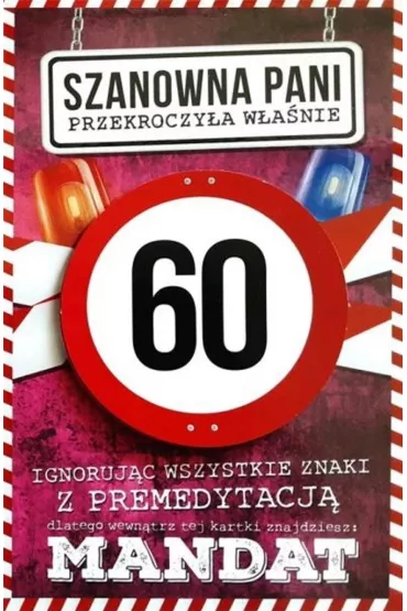 Yeku Karnet Urodziny 60 damskie JCX - 016