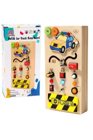 Tablica manipulacyjna edukacyjna drewniana LeanToys