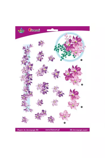 Titanum Papier do decoupage 3D Clematis