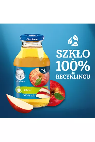 Gerber Sok 100% jab�ko dla niemowl�t po 4 miesi�cu 200 ml