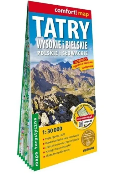 Tatry Wysokie i Bielskie Polskie i S�owackie mapa turystyczna 130 000 laminat 2026
