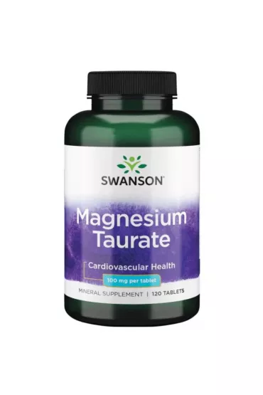 Swanson Taurynian Magnezu 100mg Suplement diety 120 tab.