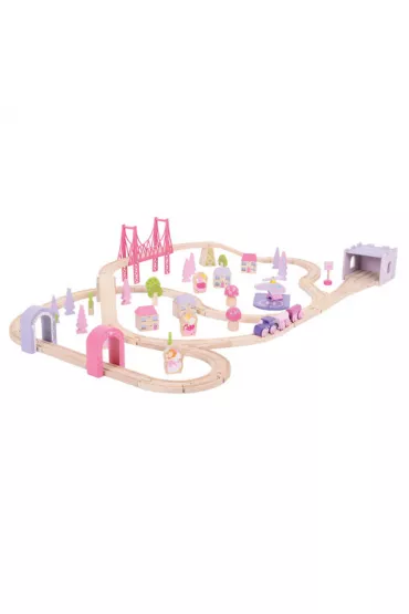 Zestaw kolejowy i Czarodziejskie miasteczko Bigjigs Toys