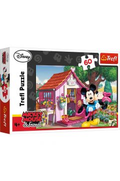 Puzzle 60 Miki i Minnie w ogrodzie Trefl