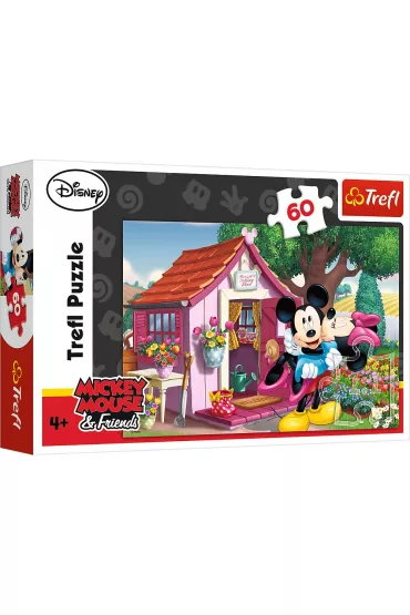 Puzzle 60 Miki i Minnie w ogrodzie Trefl