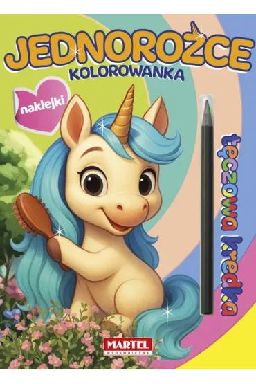 T�czowa kredka. Jednoro�ce z naklejkami