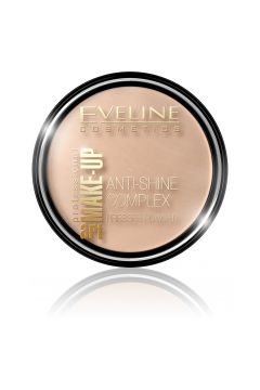 Eveline Cosmetics Art Make Up Anti-Shine Complex Pressed Powder matujcy puder mineralny z jedwabiem 37 Warm Beige 14 g
