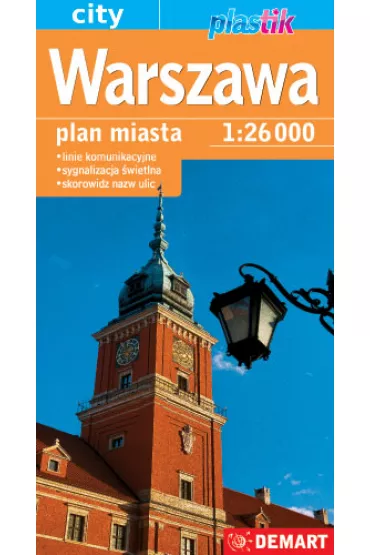 Warszawa - plan miasta - plastik mapa 1: 26 000